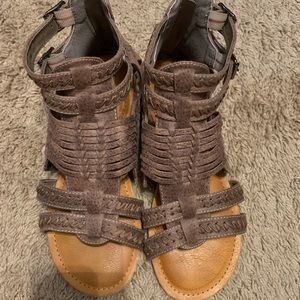 Brown gladiator sandals
